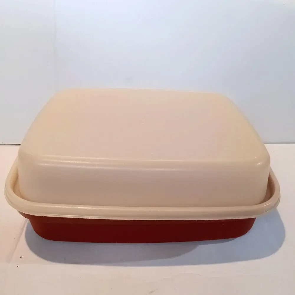 Vintage Tupperware Season Serve Marinade Container Keeper-Chili Red-1294-6
